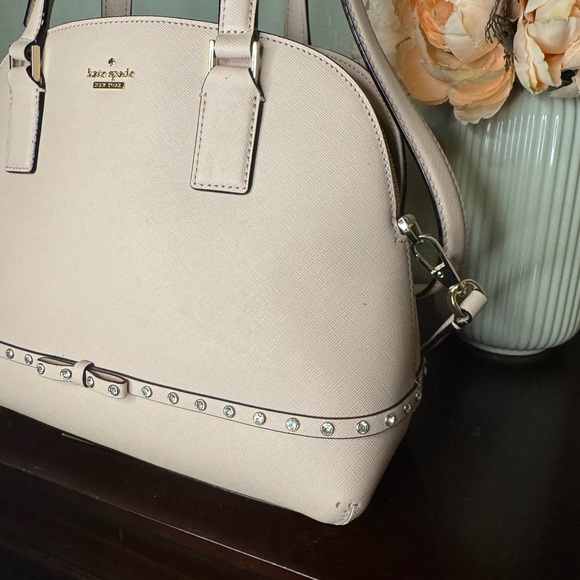 RETAIL $348 EUC KATE SPADE Cameron Street jeweled Lottie satchel crossbody - Picture 4 of 10